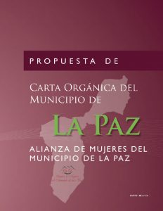 Propuesta de Carta Orgánica del Municipio de La Paz
